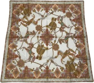 Celine Pre-owned Scarves, female, Brown, Size: ONE SIZE Pre-owned Silk Scarf