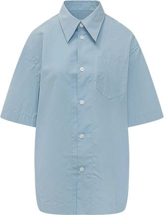 Ami Short Sleeve Shirt - Heren - Korte mouwen Overhemden - Blauw - M - Overhemden