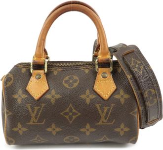 Louis Vuitton Speedy Mini Hl Monogram Canvas Brown Canvas Handbag (Pre-Owned)