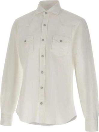 Barba Dandy Life Shirt - Heren - Casual Overhemden - Wit - S - Katoen - Overhemden