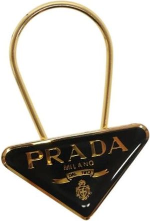 Prada Pre-owned Accessories, female, Black, Size: ONE SIZE Pre-owned Metal Key-holder