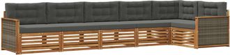 vidaXL Conjunto De Sof&aacute;s De Exterior 6 Uds. Natural Y Antracita Vidaxl
