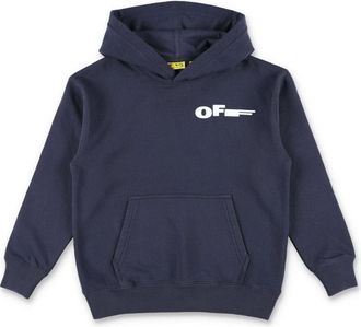 Off-white Type Hoodie - male - Off White - Kids Sweatshirts - Blue - 12 Y - Kids