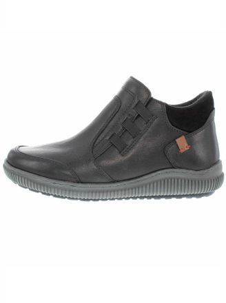 Casual Looks Stiefelette CASUAL LOOKS, Damen, Gr. 37, schwarz, Glattleder, Veloursleder, Schuhe Stiefelette