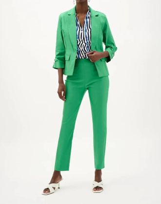 Joseph Ribkoff Millennium Hip-Length Blazer In Palm Green