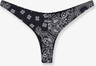 MC2 Saint Barth Womens Bikini Bottoms Stretch Nylon Black Polyamide Swimwear Sea Clothing