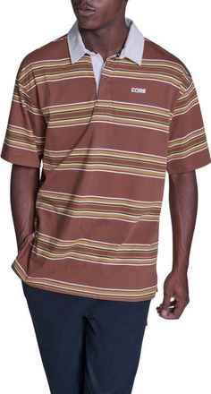 Converse Cons Stripe Polo in Unearthed Multi at Nordstrom, Size X-Large
