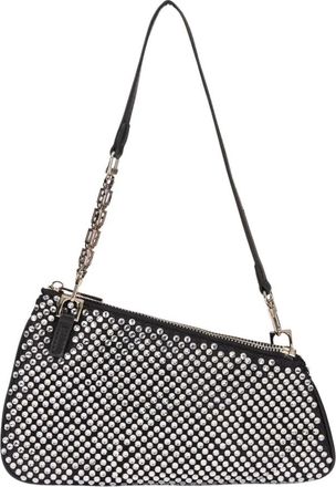 GCDS Comma Notte Mesh Bag met Strass - Dames - Schoudertassen - Zwart - ONE Size - Nylon - Tassen