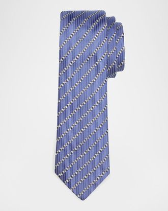 Giorgio Armani Men & apos;s Mixed Stripe Silk Jacquard Tie