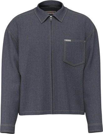 Guess Full Zipped Denim Jacket - Heren - Spijkerjassen - Blauw - XL - Denim - Jassen
