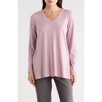 Eileen Fisher V-Neck Long Sleeve Tunic in Icy Purple at Nordstrom Rack, Size Xx-Small