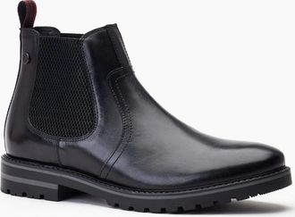 base Mens Cutler Waxy Mens Chelsea Boots - Black - Size: 12