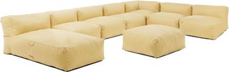 Oviala Sal&oacute;n de jard&iacute;n modular 8 plazas amarillo claro