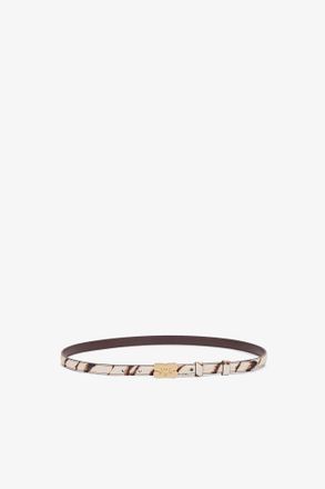 Ganni Kat Belt Small in Zebra - Size XS/S White