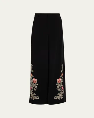 Cinq &agrave; Sept Rococo Embroidered Pants