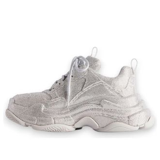 Balenciaga (WMNS) Balenciaga Triple S Light Grey Rhinestones 524039W2TST1100