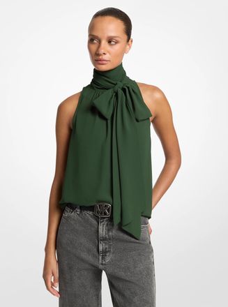 Michael Kors Georgette Sleeveless Scarf Top