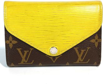 Louis Vuitton Monogram Brown Monogram Yellow Monogram Epi Leather Wallet (Tri-Fold) (Pre-Owned)