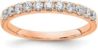 Diamond2Deal 14k Gold Lab Grown Diamond Wedding Band Ring 1/2Ct Clarity- VS Color- G-H