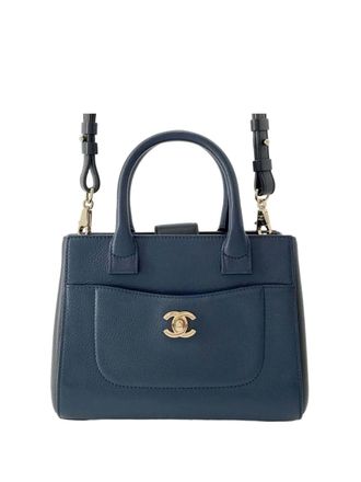 Chanel 2016-2017 Mini Grained Calfskin Neo Executive Shopper Tote satchel - women - Calf Leather - One Size - Blue