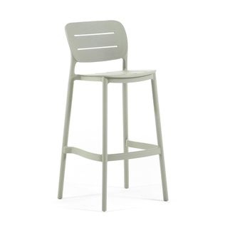 Siediti Fuori e Dentro Set de 2 taburetes de exterior apilables de polipropileno verde