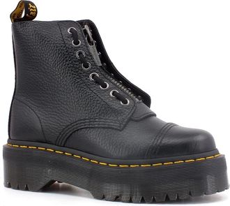 Dr. Martens Sinclair Platform Boot - Dames - Veterlaarzen - Zwart - 40 EU - Leer - Schoenen