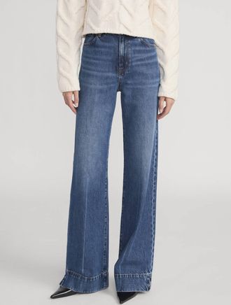 Frame Denim Womens The Slice Flare Jean In Headliner