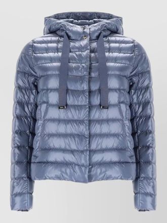 Herno hooded down jacket drawstring long sleeves