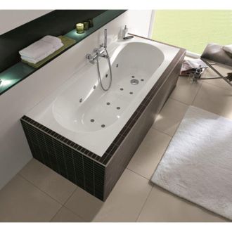 Villeroy & Boch Villeroy&boch - Sistema De Hidromasaje, Oberon, Bath, Ubq180obe2v, Rectangular, Quaryl, 1800 X 800 Mm, Blanco, Hydropool Comfort (hc)