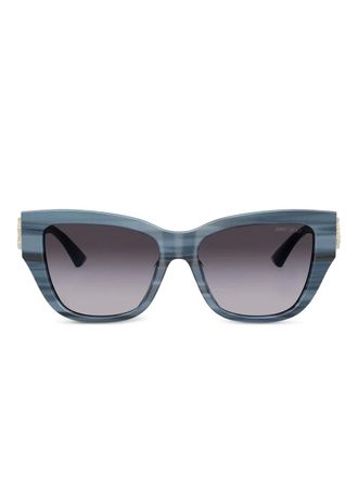 Jimmy Choo Eyewear Occhiali da sole con decorazione - Blu