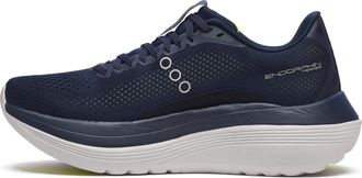 Saucony Mens Endorphin Trainer, Navy/Primrose, 7.5