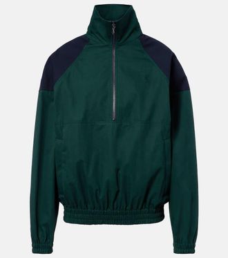 Saint Laurent Cassandre cotton canvas half-zip jacket