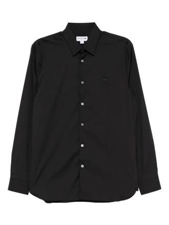 Lacoste logo-appliqué shirt - Black