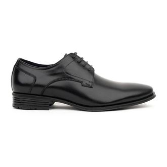 Sergio Moretti Zwarte Formele Platte Schoenen - Heren - Nette schoenen - Zwart - 44 EU - Leer - Schoenen