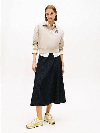 Tommy Hilfiger Falda vaquera midi de corte acampanado