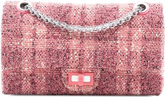 Chanel Pre-owned Womens Quilted Tweed Reissue 2.55 Double Flap 225 - Pink Textile - One Size
