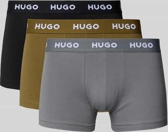 HUGO BOSS Trunks aus Baumwoll-Mix im 3er-Pack in Khaki, Größe XXL