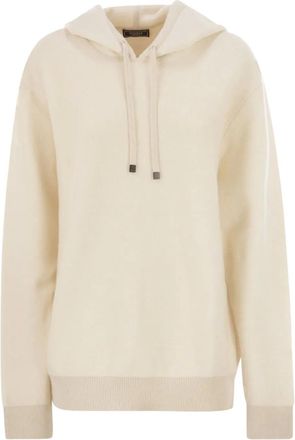 PESERICO Felpa a coste con cappuccio - Toni neutri