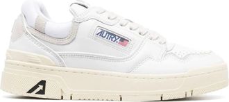 Autry Witte Lage Sneakers Logo Rubberen Zool - Dames - Sneakers - Wit - 36 EU - Schoenen