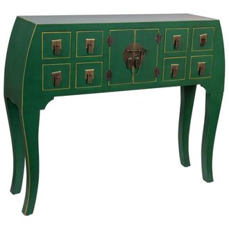Wanderlust Deco Recibidor de madera de 4 cajones y 2 puertas 98x26x80h cm