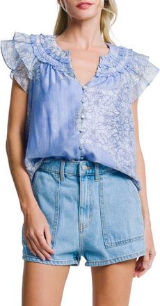 Ciebon Rothy Floral Top in Blue Multi at Nordstrom, Size X-Small