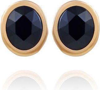 T Tahari Oval Crystal Earrings in Gold/dark Blue at Nordstrom Rack