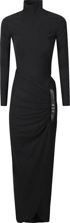 Amazu&igrave;n Adriene Fitted High-Neck Midi Dress