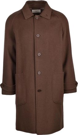 Officine G&eacute;n&eacute;rale Brown Unlined Wool Coat