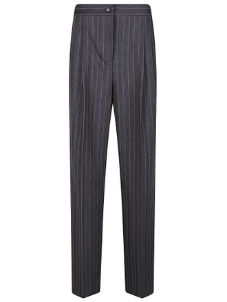 Pinko Plumeria Tailored Straight Pinstripe Pants