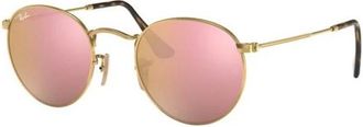 Ray-Ban Sunglasses, male, Yellow, 50 MM, Round Metal