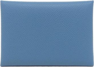 Herm&egrave;s Blue Epsom Leather Coin Purse/Coin Case (Pre-Owned)