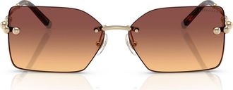 Tiffany & Co. 59mm Gradient Rectangular Sunglasses in Violet at Nordstrom