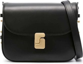 SOEUR Mini Bellissima Leren Crossbody Tas - Dames - Schoudertassen - Zwart - ONE Size - Katoen - Tassen