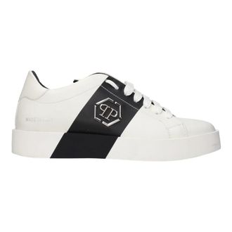 Philipp Plein Schoenen, Heren, Wit, 40 EU, Leer, Leather Sneakers